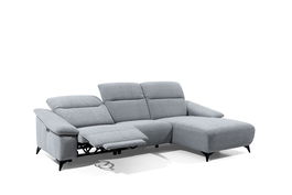 Coltar Gapar Fix cu Arcuri Ondulate si Spuma Poliuretanica, Sezlong pe Dreapta, Mecanism Electric Relax, Tetiere Reglabile, l290xA170xH84-105 cm