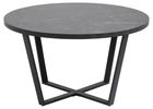 Masa de cafea din pal si metal, Amble Negru, Ø77xH44 cm
