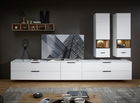 Set de mobila living din pal si MDF, 6 piese Madeline II Alb