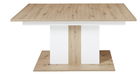 Masa extensibila din pal Madeline Alb / Stejar, L160-210xl90xH76 cm