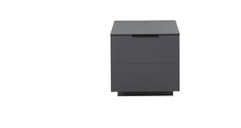Cabinet din pal si MDF cu 1 usa, Madeline Grafit, l60xA44xH61 cm
