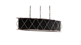 Lustra Diamond Negru / Auriu, L95xl29xH155 cm