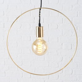 Lustra metalica Jelina Auriu, H160 cm