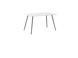 Masa din MDF si metal Florosante Alb / Negru, L120xl80xH75 cm