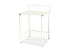 Noptiera din metal si sticla East-920 Alb, l46xA49xH65 cm