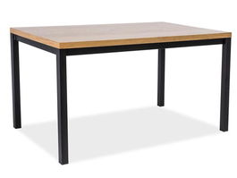 Masa din metal si lemn de furnir Normandy, L120xl80xh77 cm