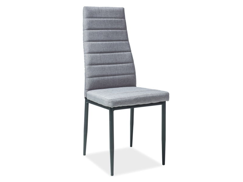 Scaun tapitat cu stofa si picioare metalice, Han-265 Gri / Negru, l40xA38xH96 cm