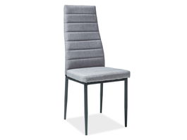 Scaun tapitat cu stofa si picioare metalice, Han-265 Gri / Negru, l40xA38xH96 cm