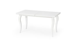 Masa extensibila din lemn de fag si MDF Morrigan Alb, L160-240xl90xH75 cm