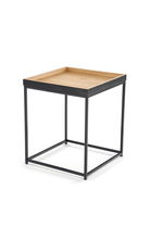 Masa de cafea din MDF, furnir si metal Yamir Stejar / Negru, L42xl42xH49 cm