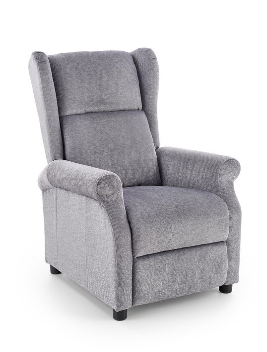 Fotoliu Recliner tapitat cu stofa Agatha Gri, l75xA92xH107 cm