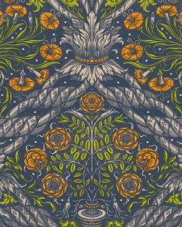 Set 3 role Tapet Imprimat Digital Floral Ornament