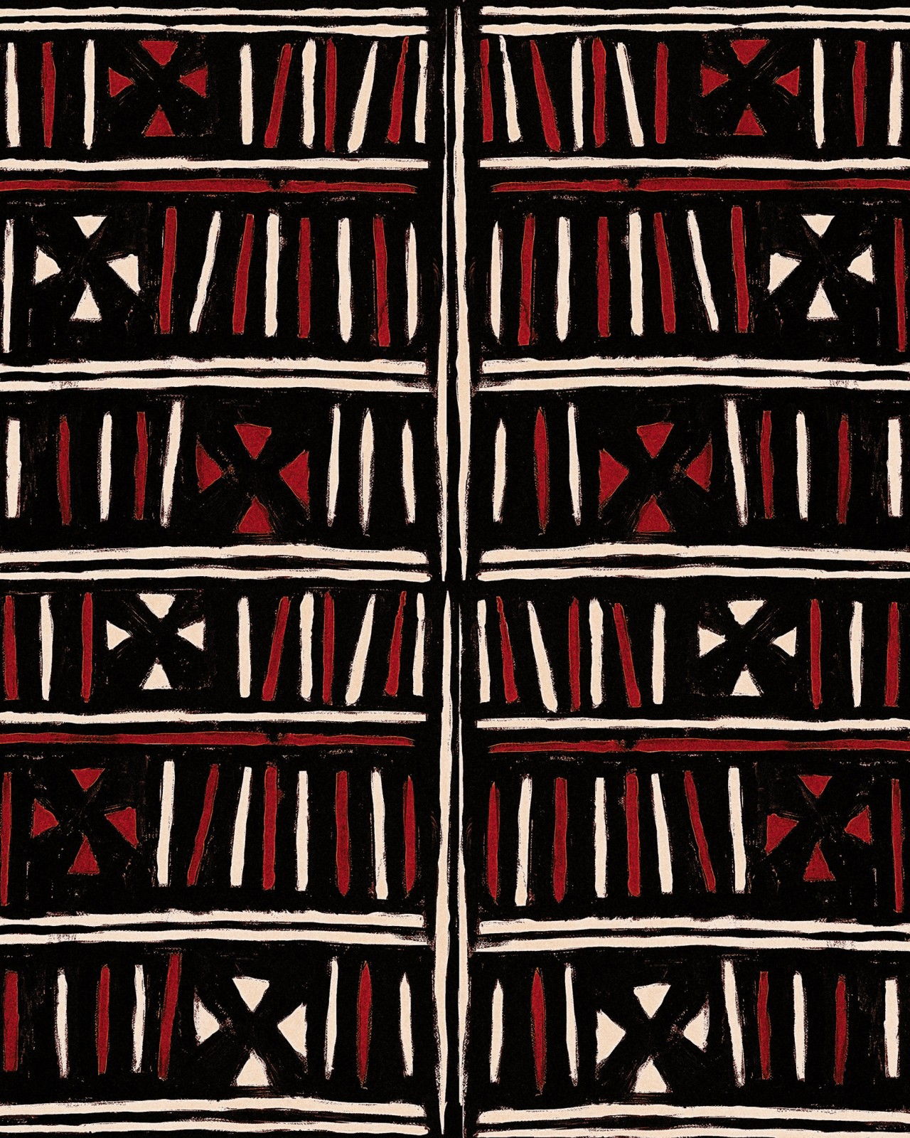 Set 3 role Tapet Imprimat Digital Bogolanfini Recoloured