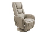 Fotoliu Recliner tapitat cu piele ecologica, cu functie masaj Paulos Capuccino, l68xA85xH106 cm