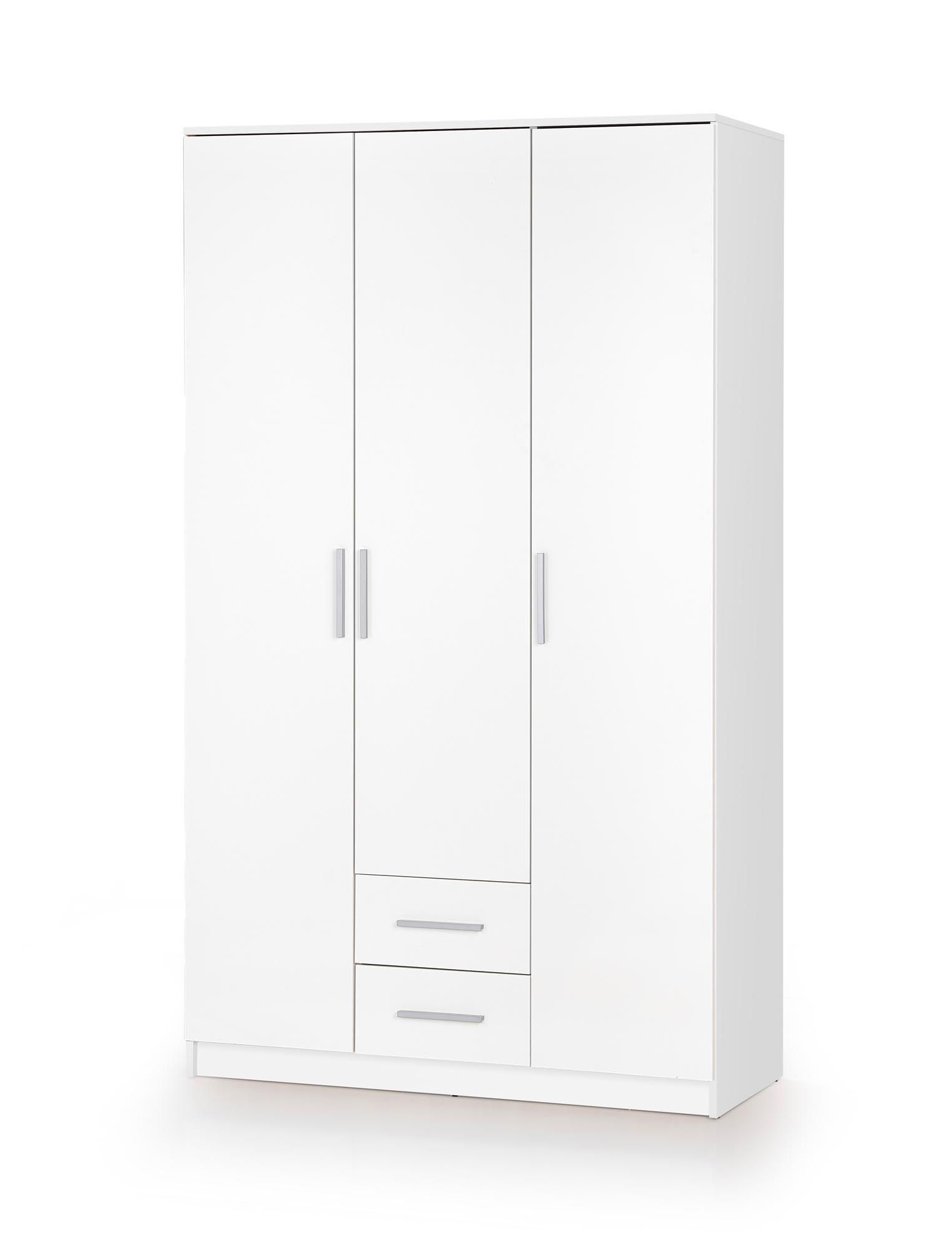 Dulap din pal cu 3 usi si 2 sertare Liamis S-3 Alb, l120xA52xH205 cm