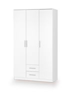 Dulap din pal cu 3 usi si 2 sertare Liamis S-3 Alb, l120xA52xH205 cm