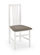 Scaun din lemn de fag tapitat cu stofa Pavani Alb / Gri, l46xA52xH94 cm