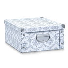 Cutie decorativa pentru depozitare, din carton, Vintage Alb, L40xl33xH17 cm