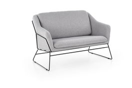 Canapea tapitata cu stofa Safara II XL Gri Deschis / Negru, l125xA77xH83 cm