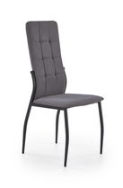 Scaun tapitat cu stofa si picioare metalice Kai-334 Gri Inchis / Negru, l45xA54xH103 cm