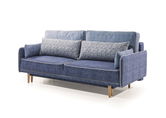 Canapea Sinuo Aloe 4 Extensibila cu Arcuri Ondulate si Spuma Poliuretanica, 2 Locuri, Suprafata de Dormit 200x150 cm, tapitata cu Stofa, Perne Incluse, l210xA100xH94 cm