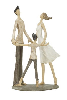 Decoratiune din rasina Family Circle Natural, l15xA13xH31 cm