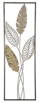 Decoratiune de perete din metal si MDF Foglie A Multicolor, l30,5xA1,9xH91 cm