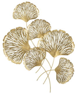 Decoratiune metalica de perete Iris Verticale Auriu, l78xA5,5xH101 cm