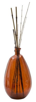 Vaza decorativa din sticla reciclata Roto Portocaliu, Ø26xH47 cm