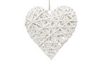 Decoratiune din lemn Heart Media Alb, l20xA5xH20 cm