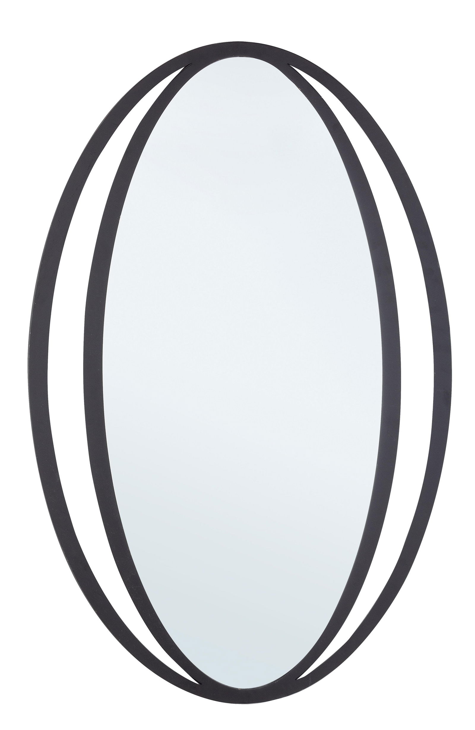 Oglinda decorativa cu rama metalica Nabila Negru, l51xH80 cm