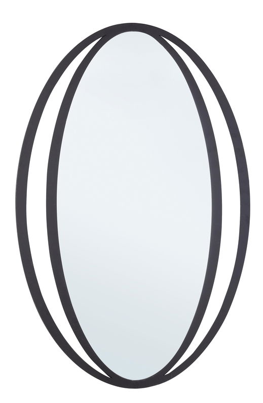 Oglinda decorativa cu rama metalica Nabila Negru, l51xH80 cm