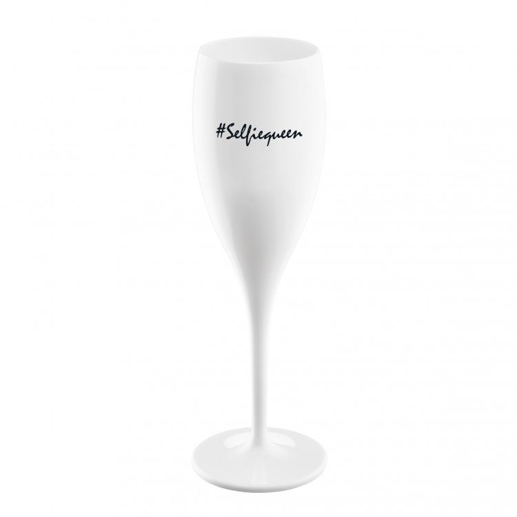 Pahar pentru sampanie Unbreakable Superglas Alb, Selfiequeen, 100 ml