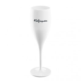 Pahar pentru sampanie Unbreakable Superglas Alb, Selfiequeen, 100 ml