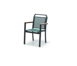 Scaun de gradina / terasa din aluminiu Magnesia Verde / Antracit, l60xA56xH86 cm