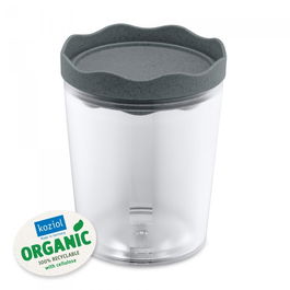 Recipient pentru depozitare cu capac, 100% Reciclabil, Prince M Organic Gri Inchis, 750 ml