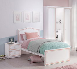 Pat din pal pentru tineret Selena Pink Alb / Roz