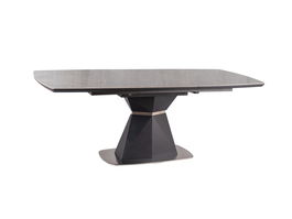 Masa extensibila din MDF, ceramica si metal Corentin Gri, L160-210xl90xH76 cm