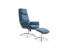 Fotoliu Relaxare tapitat cu stofa + Taburet Rahela Teal, l75xA80xH104 cm