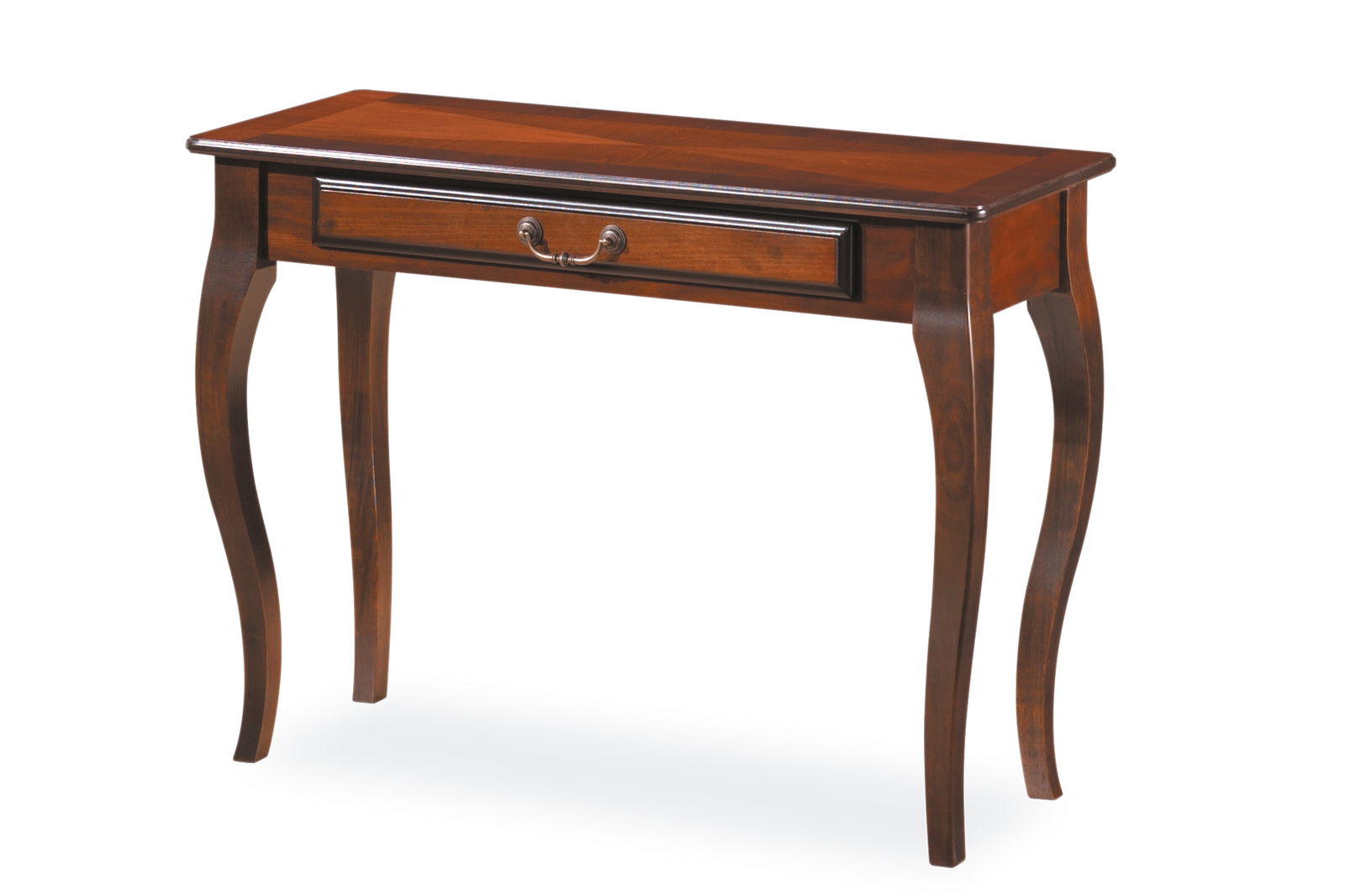 Consola din MDF si furnir cu 1 sertar, Patterson D Nuc, L104xl40xH75 cm