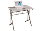 Masa de birou din pal si metal, Benny-120 Alb / Aluminiu, L80xl51xH72 cm