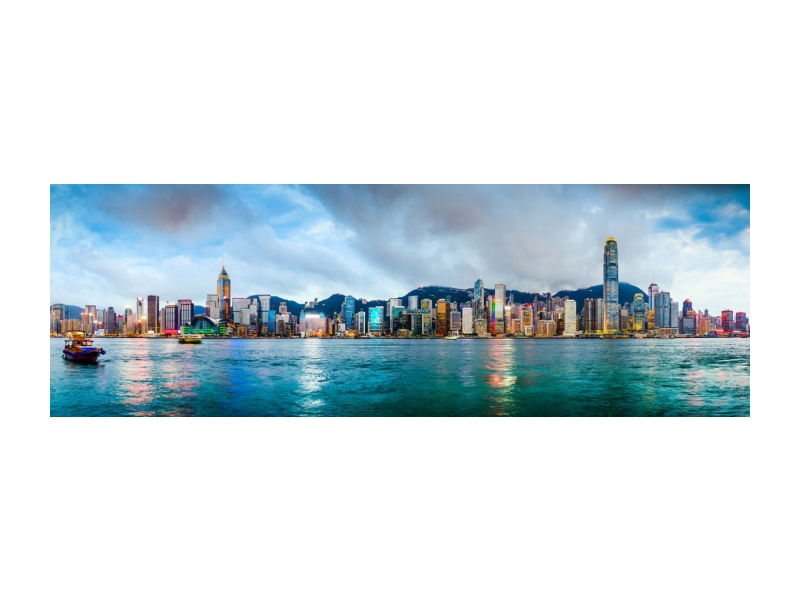 Tablou Sticla City Under The Sky, 160 x 60 cm