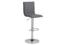 Scaun de bar tapitat cu stofa si picior metalic Anela Gri / Crom, l40xA47xH113 cm