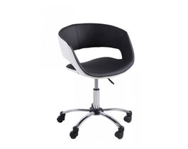 Scaun de birou tapitat cu piele ecologica Grace Black / White, l56xA54xH87 cm