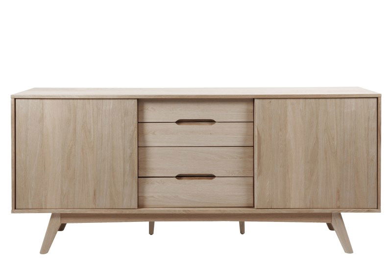 Comoda din lemn si furnir Marte Light Oak, l180xA44xH84 cm