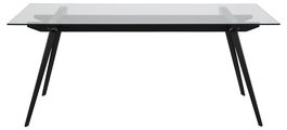 Masa din sticla si metal Monti II Negru, L180xl90xh75 cm
