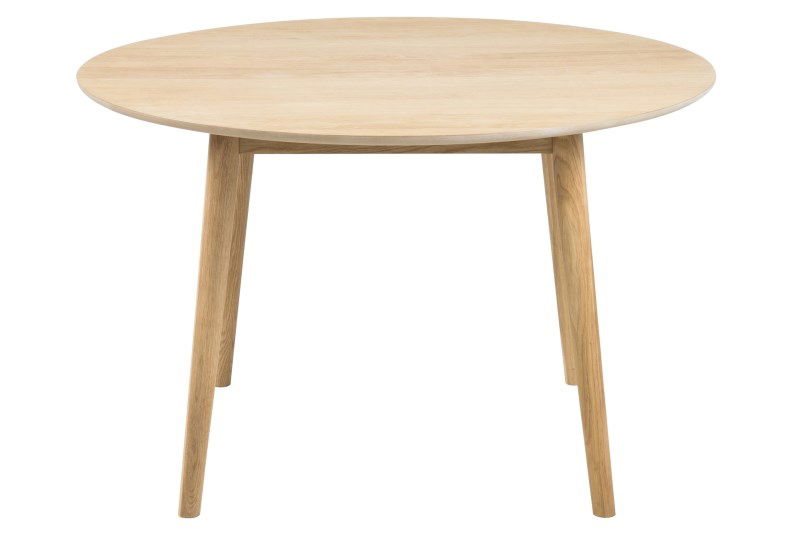 Masa rotunda din furnir si lemn Nagano Dining Light Oak, Ø120xh75 cm