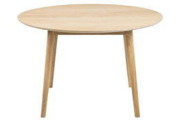 Masa rotunda din furnir si lemn Nagano Dining Light Oak, Ø120xh75 cm