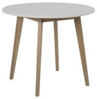 Masa rotunda din MDF Raven Alb / Natural, Ø90xH76 cm