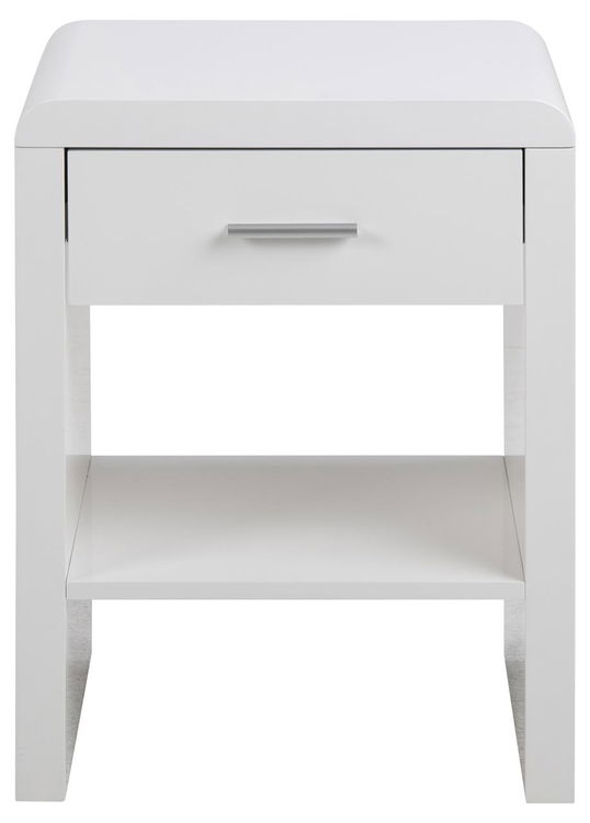 Noptiera din MDF, cu 1 sertar Supernova Alb, l45xA35xH59 cm